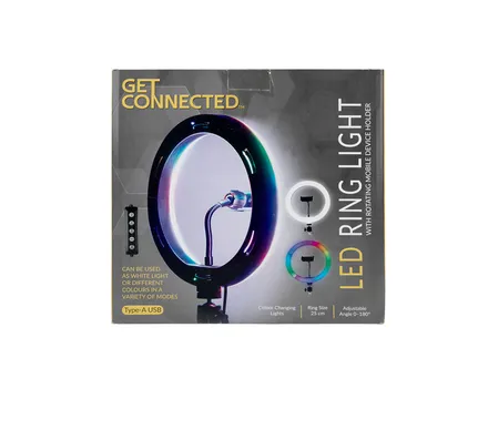 Mobile Ring Light, 25cm, Multi Colour