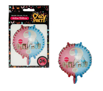 Gender Reveal Helium Balloon, 45cm