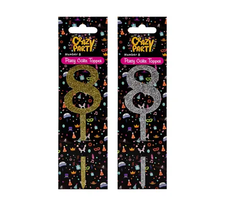 Cake Topper,Birthday Number 8, 1-Piece