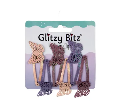 Snap Hairpins, 6-Piece, Assorted Designs