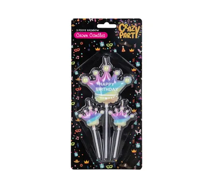 Birthday Candles Crown Rainbow Print