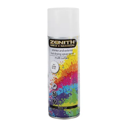 Zenith Spray Paint 300ml Gloss White