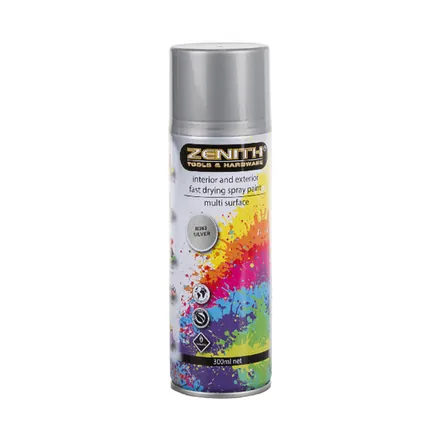 Zenith Spray Paint 300ml Bright Silver