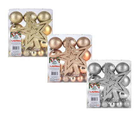 Tree Decor Ball Set With Star