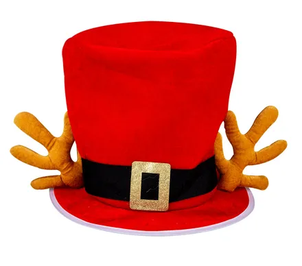 Christmas Dress Up Santa Hat With Antler