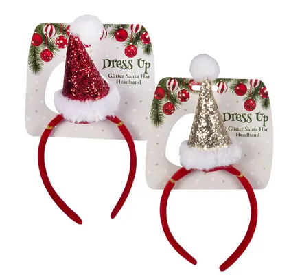 Christmas Dress Up Headband Santa Hat
