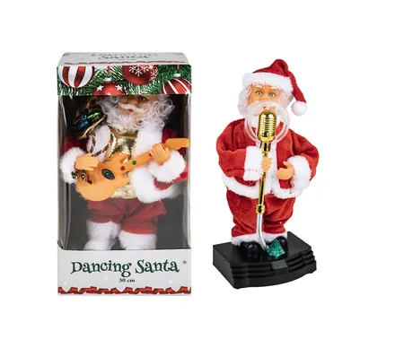 Christmas Dancing Santa, 30cm Assorted