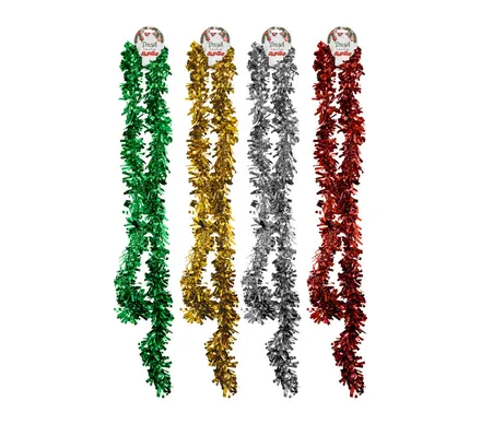 Christmas Tinsel Matte, 9cm X 2m