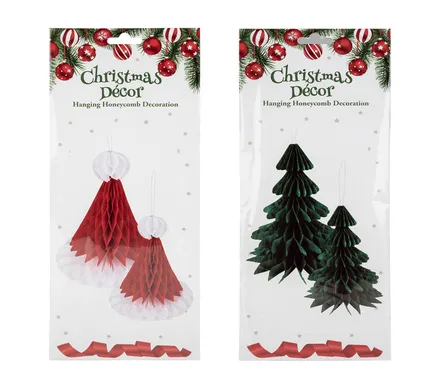 Christmas Honeycomb Flower Assorted