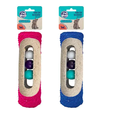 Pet Cat Scratch Tube With Ball, 28cm