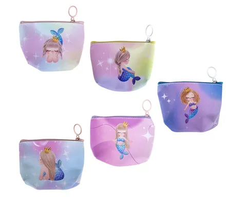 Coin Purse Mermaid,11 X 7cm,Assorted