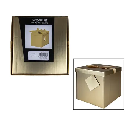 Gold Flat Pack Gift Box