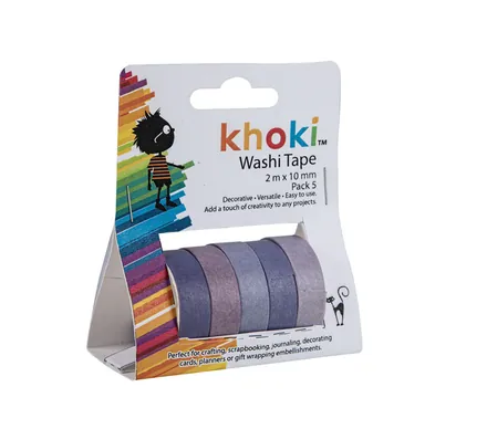 Pastel Washi Tape, 5-Piece