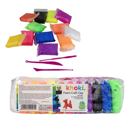 Foam Modelling Craft Clay 12-Piece