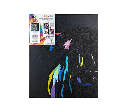 Black Canvas Paint-By-Numbers