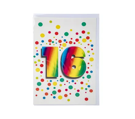 Milestone Birthday Card & Envelope 16