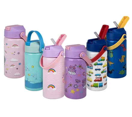 Water Bottle With Straw, 500ml