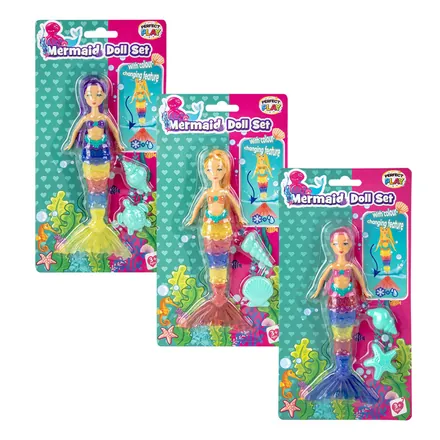 Mermaid Doll With Colour Reveal, 18cm