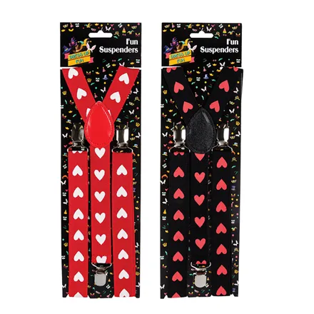 Adjustable Suspenders With Hearts