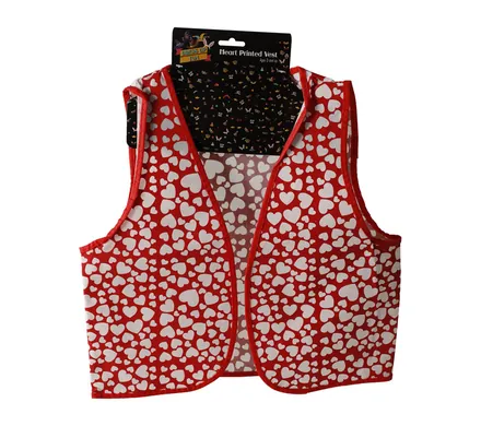 Dress Up Vest With Printed Hearts