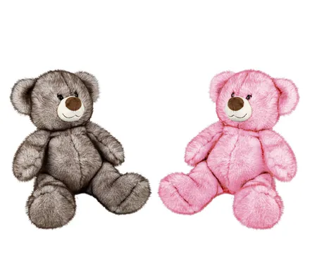 Plush Bear With Two-Tone Hair