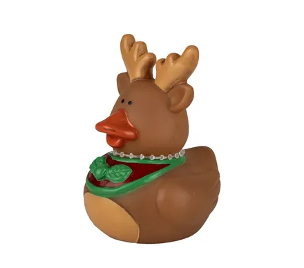 Vinyl Themed Duck 5cm, Reindeer