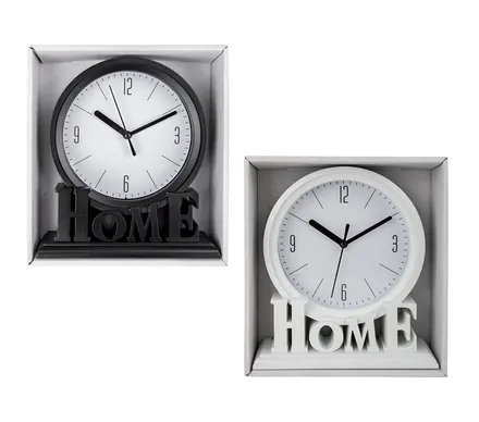 Table Clock With Home Wording