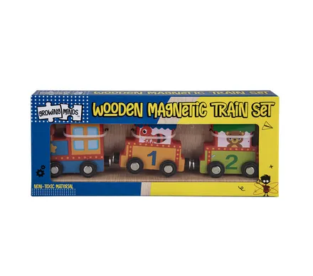 Wooden Magnetic Train Set